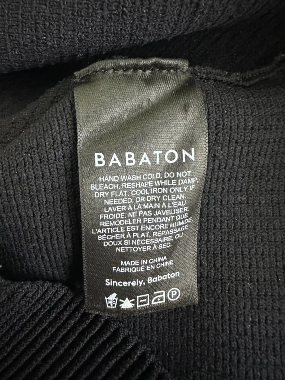 Aritizia Babaton Ribbed Tank Top Navy Medium #A1834 - Picture 6 of 7